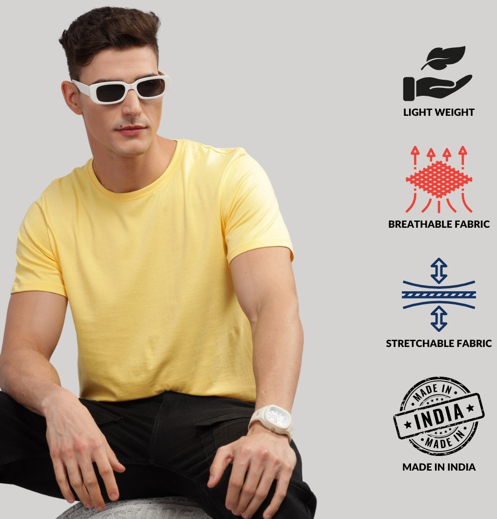 Solid Cotton 4 way T-Shirts