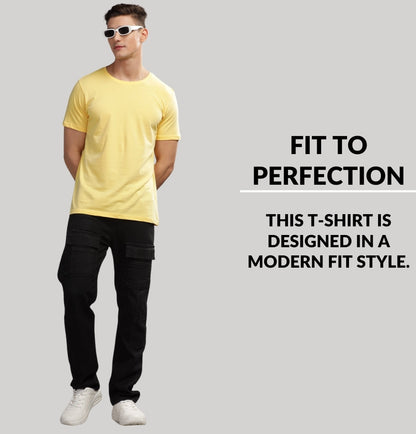 Solid Cotton 4 way T-Shirts