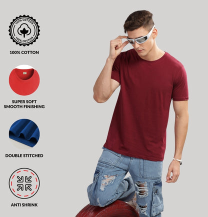 Solid Cotton 4 way T-Shirts