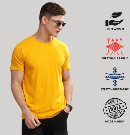 Solid Cotton 4 way T-Shirts