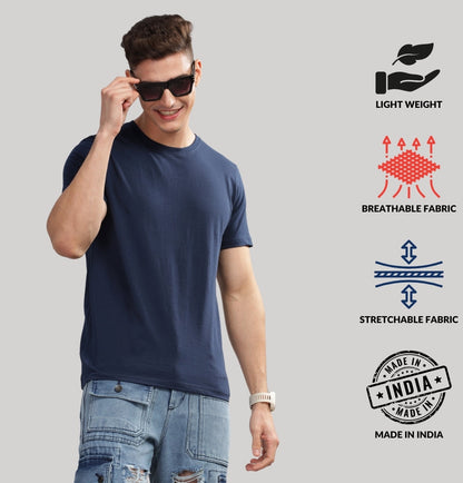 Solid Cotton 4 way T-Shirts