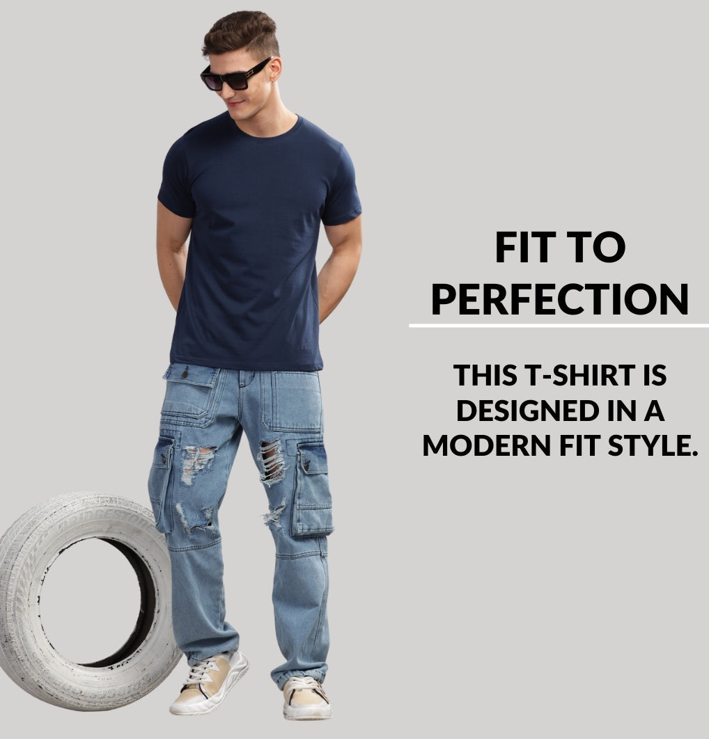 Solid Cotton 4 way T-Shirts