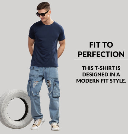 Solid Cotton 4 way T-Shirts