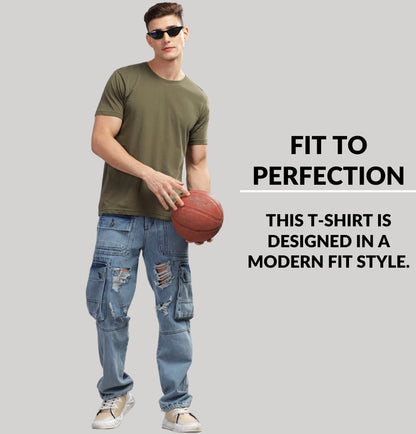 Solid Cotton 4 way T-Shirts