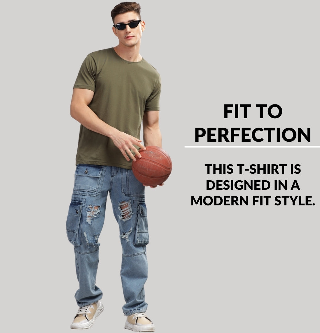 Solid Cotton 4 way T-Shirts