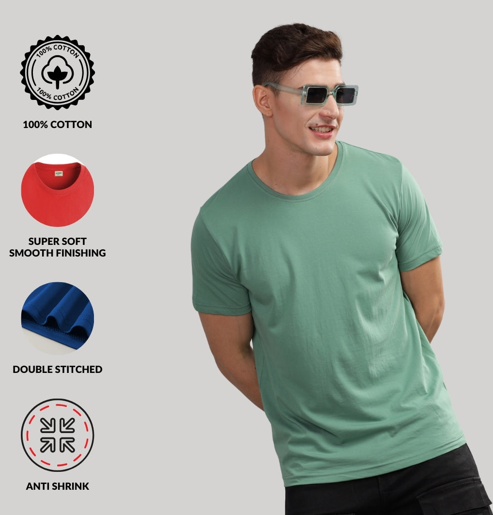 Solid Cotton 4 way T-Shirts