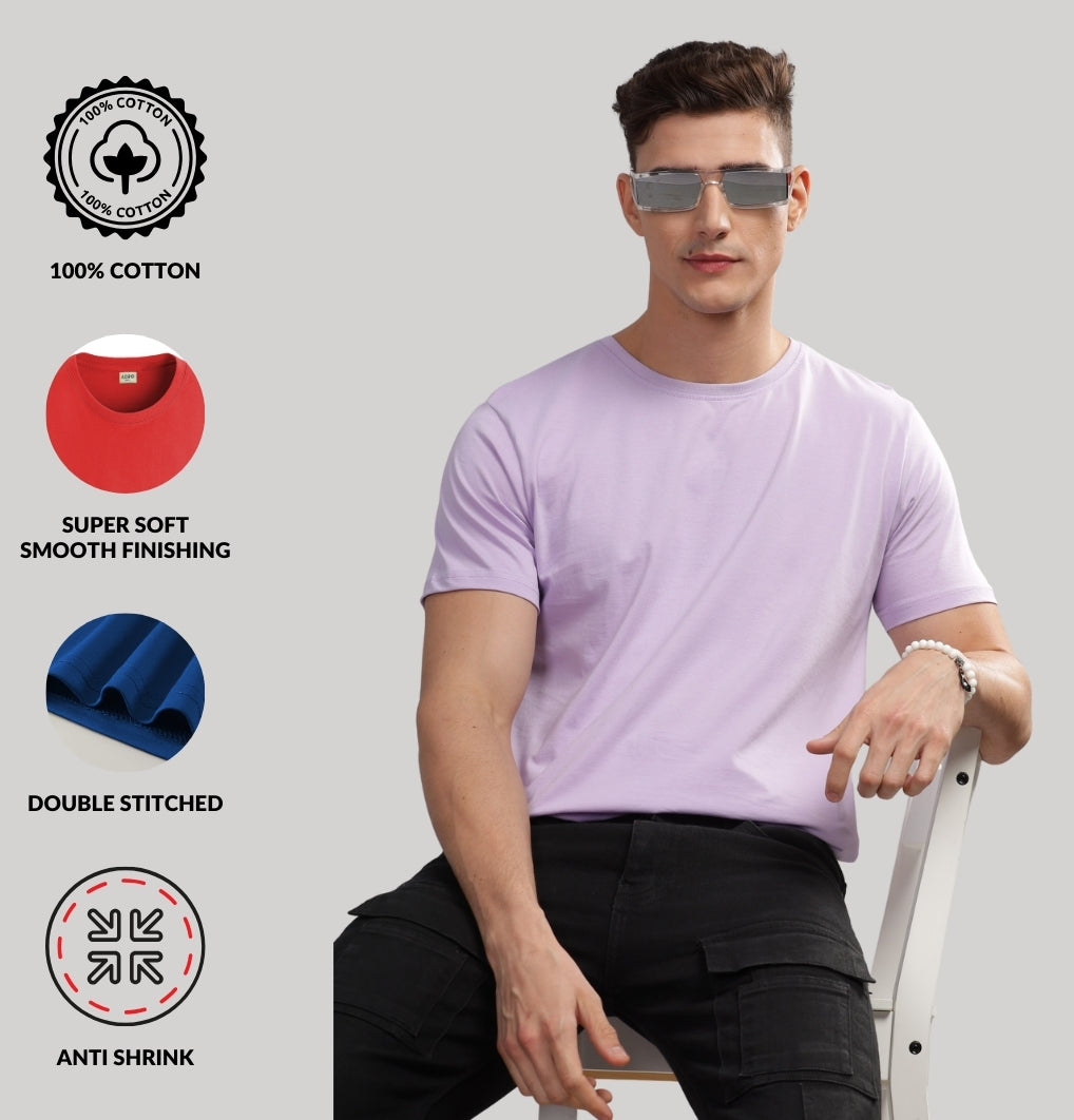 Solid Cotton 4 way T-Shirts