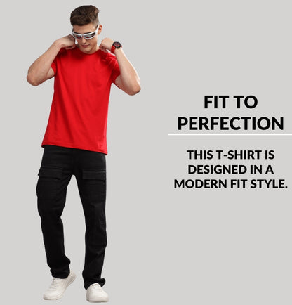 Solid Cotton 4 way T-Shirts