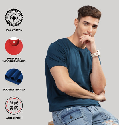 Solid Cotton 4 way T-Shirts