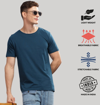 Solid Cotton 4 way T-Shirts