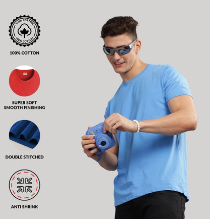 Solid Cotton 4 way T-Shirts