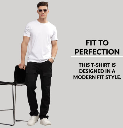 Solid Cotton 4 way T-Shirts