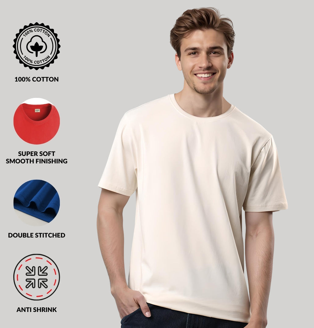 Solid Cotton 4 way T-Shirts