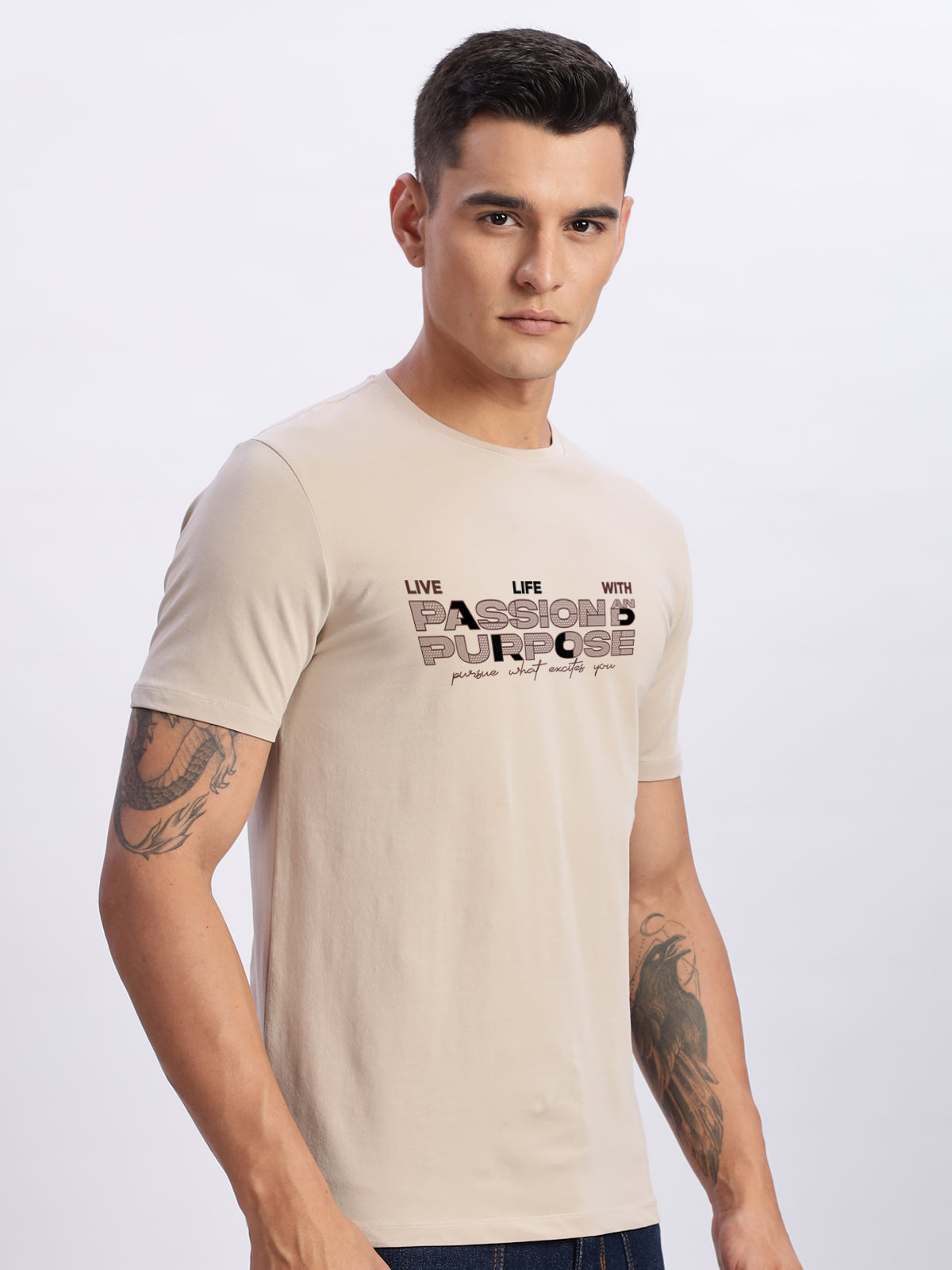 Lycra Cotton Regular Fit T-Shirt