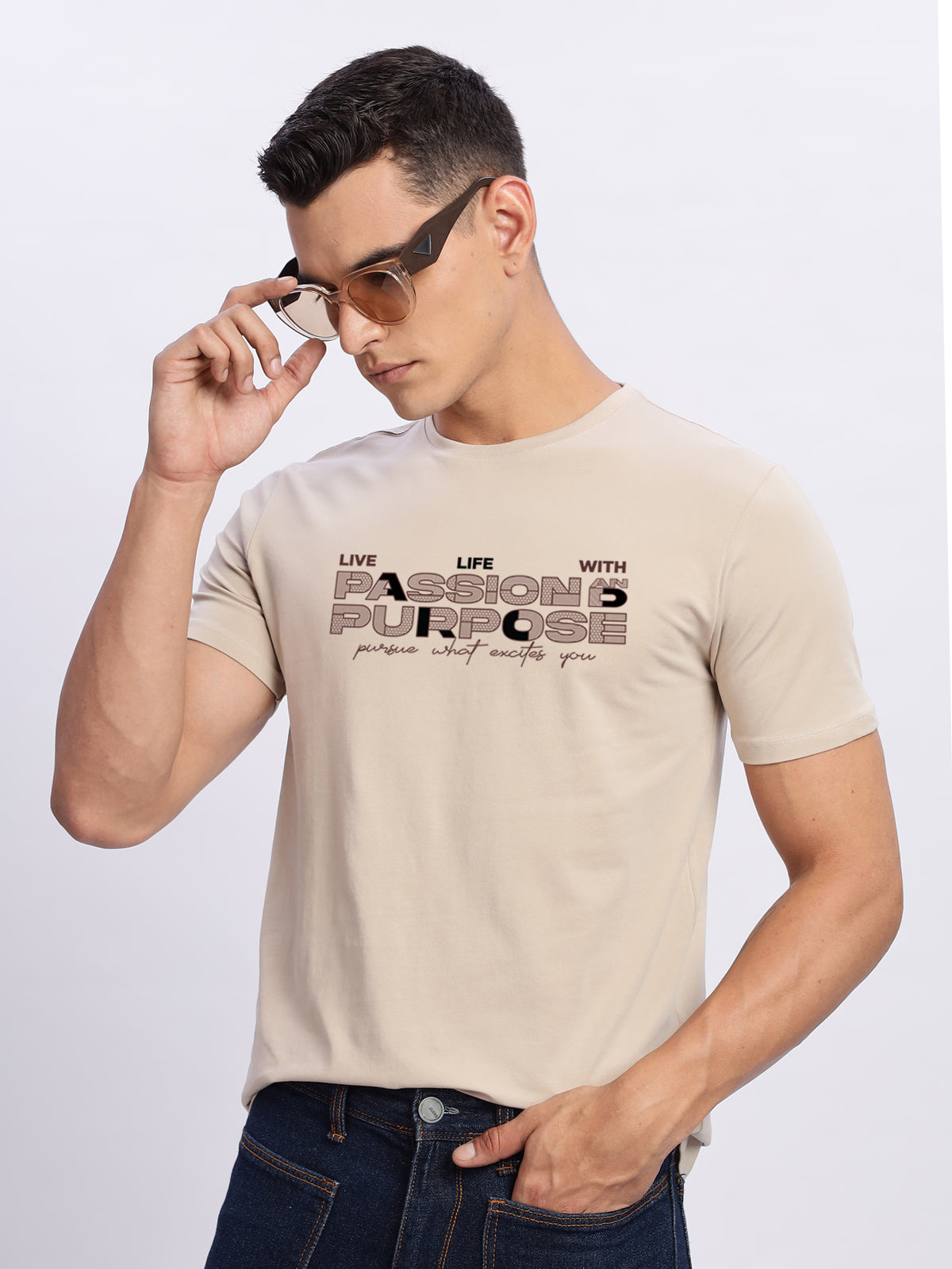 Lycra Cotton Regular Fit T-Shirt