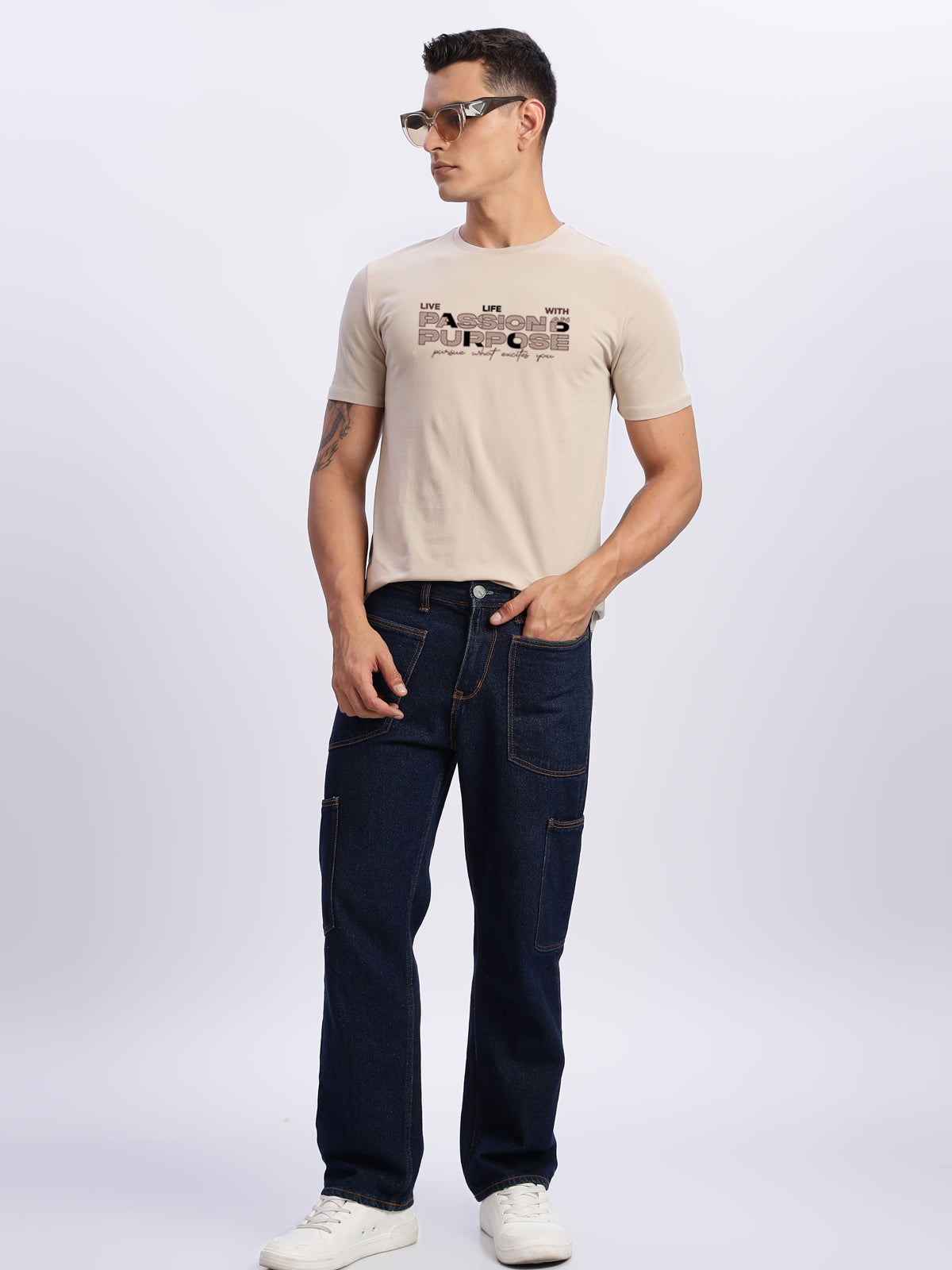 Lycra Cotton Regular Fit T-Shirt