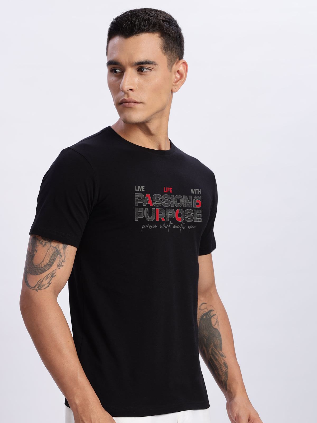 Lycra Cotton Regular Fit T-Shirt