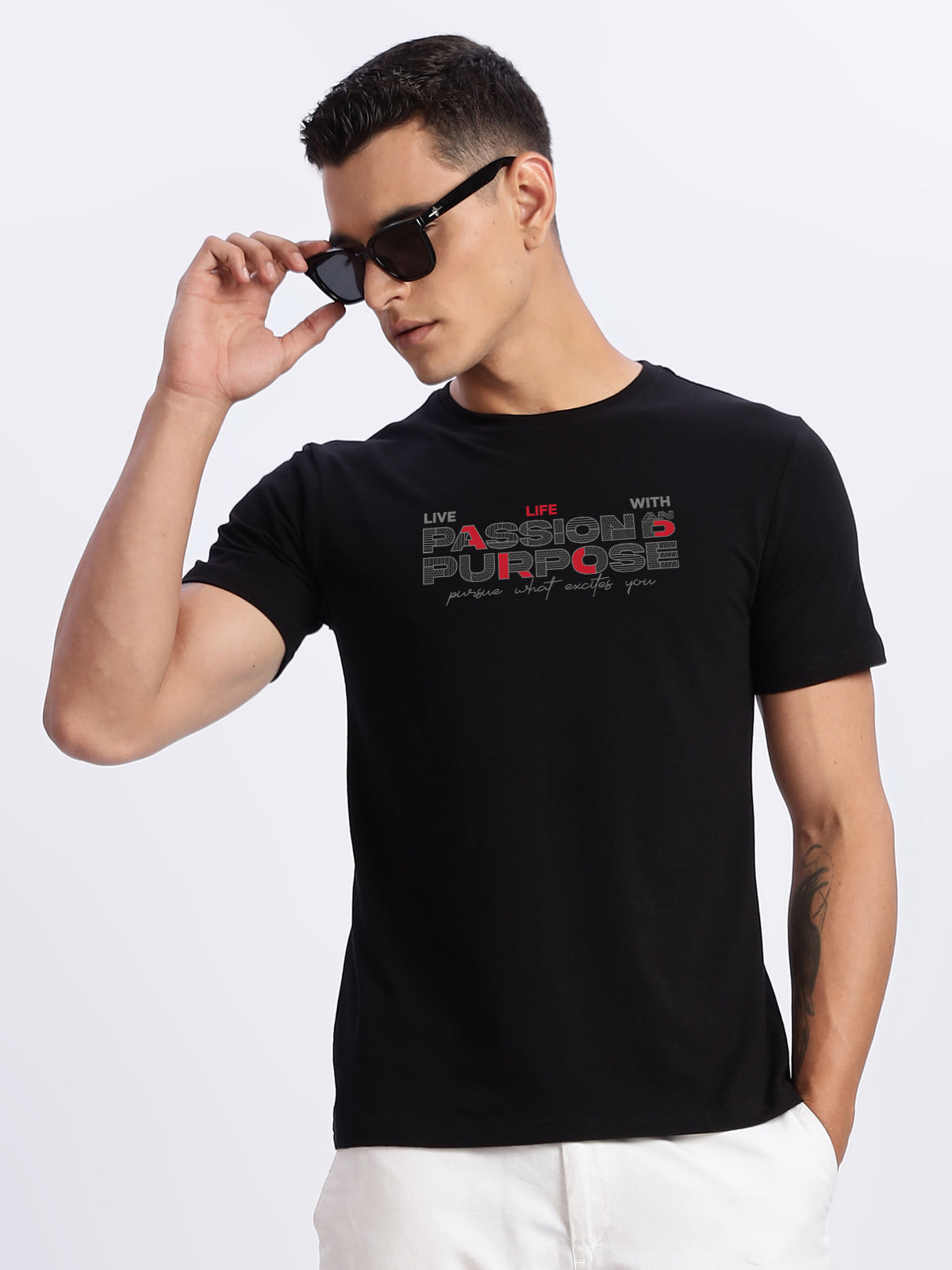 Lycra Cotton Regular Fit T-Shirt