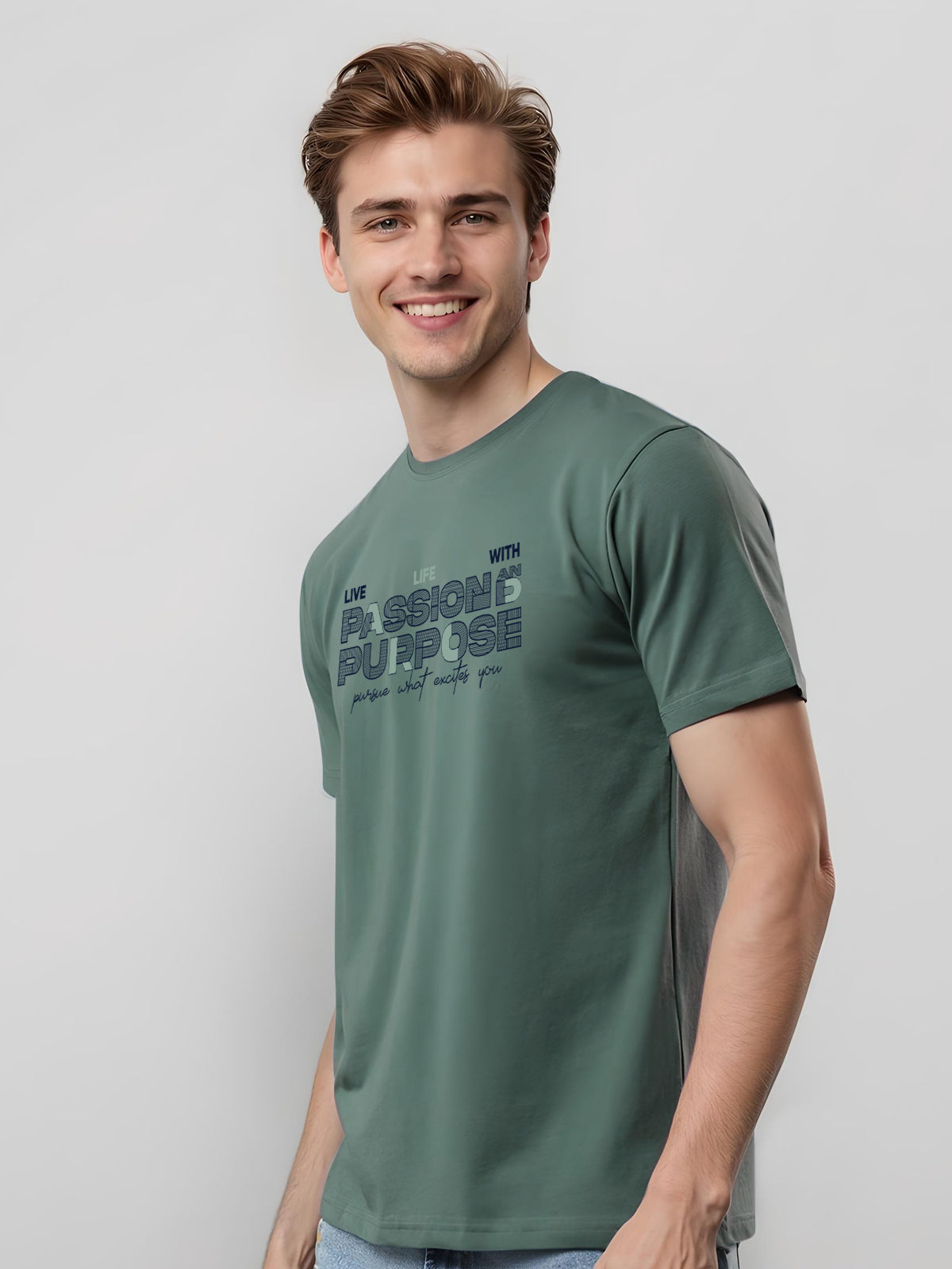Lycra Cotton Regular Fit T-Shirt