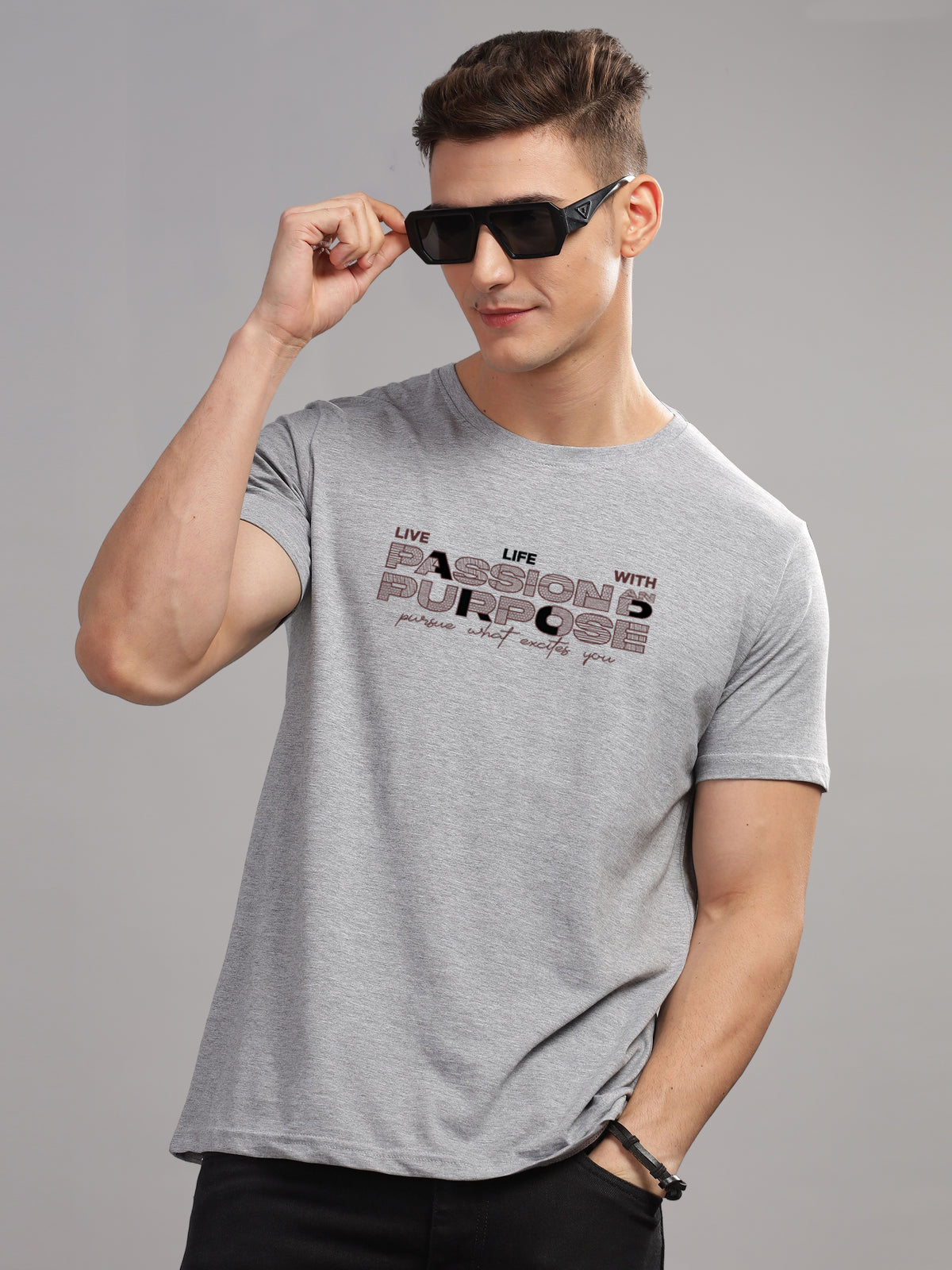 Lycra Cotton Regular Fit T-Shirt