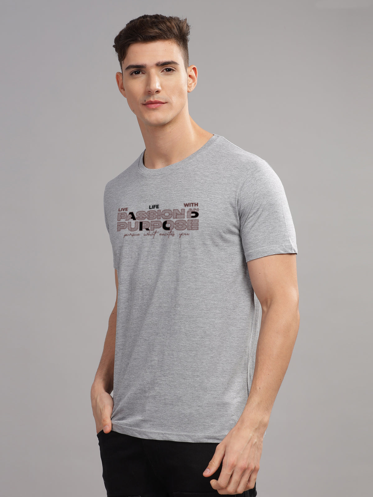 Lycra Cotton Regular Fit T-Shirt