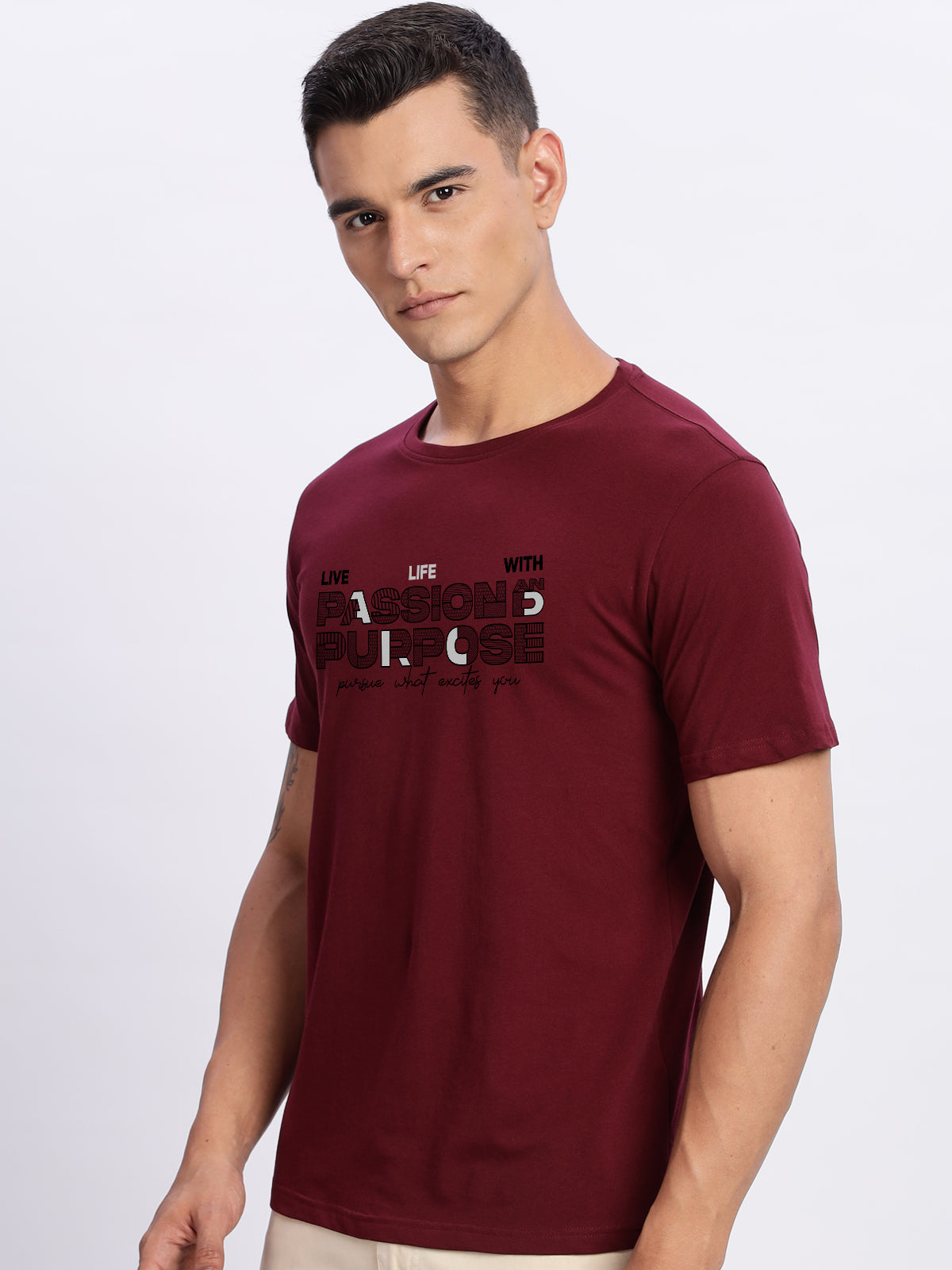 Lycra Cotton Regular Fit T-Shirt