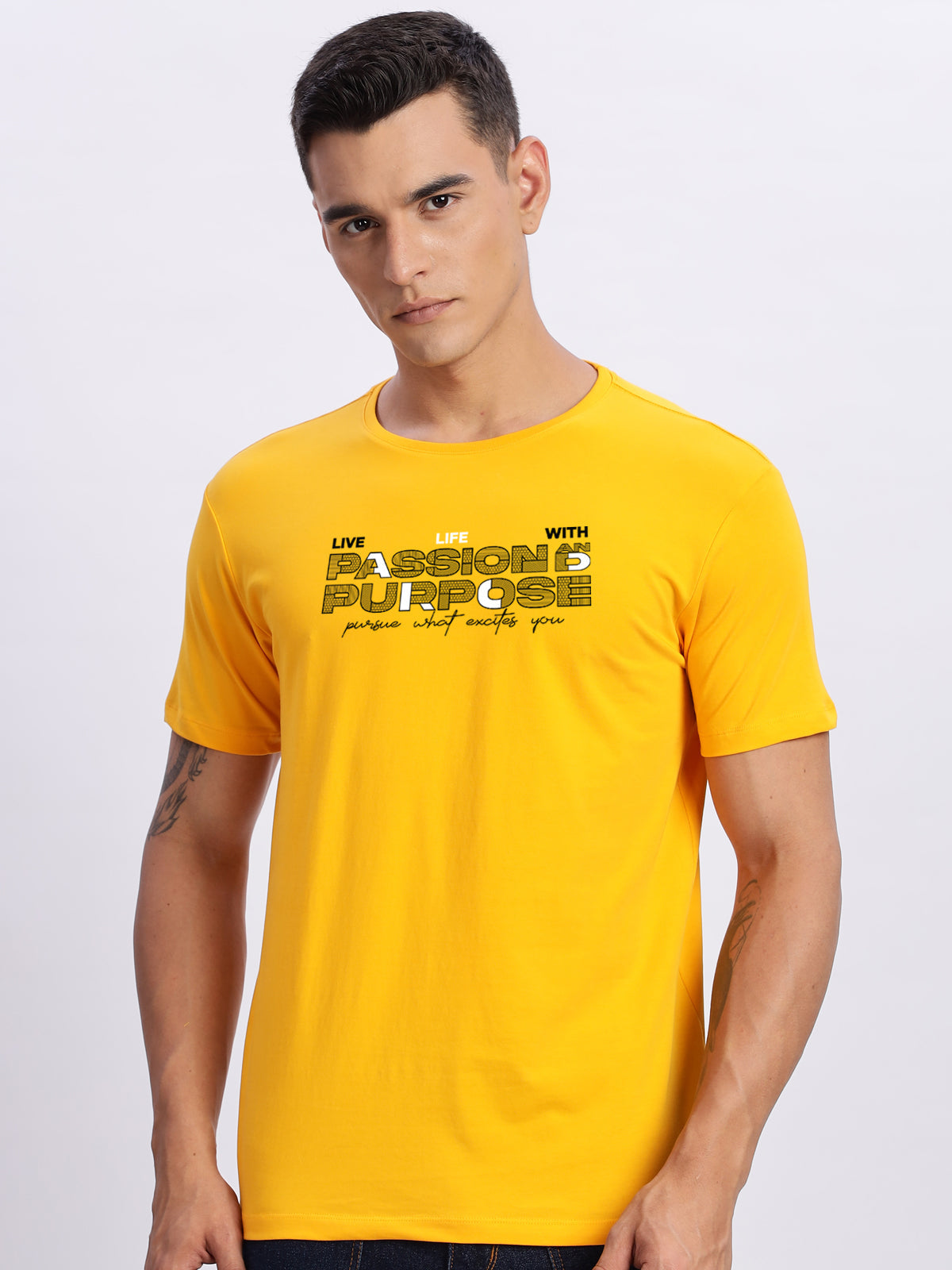 Lycra Cotton Regular Fit T-Shirt