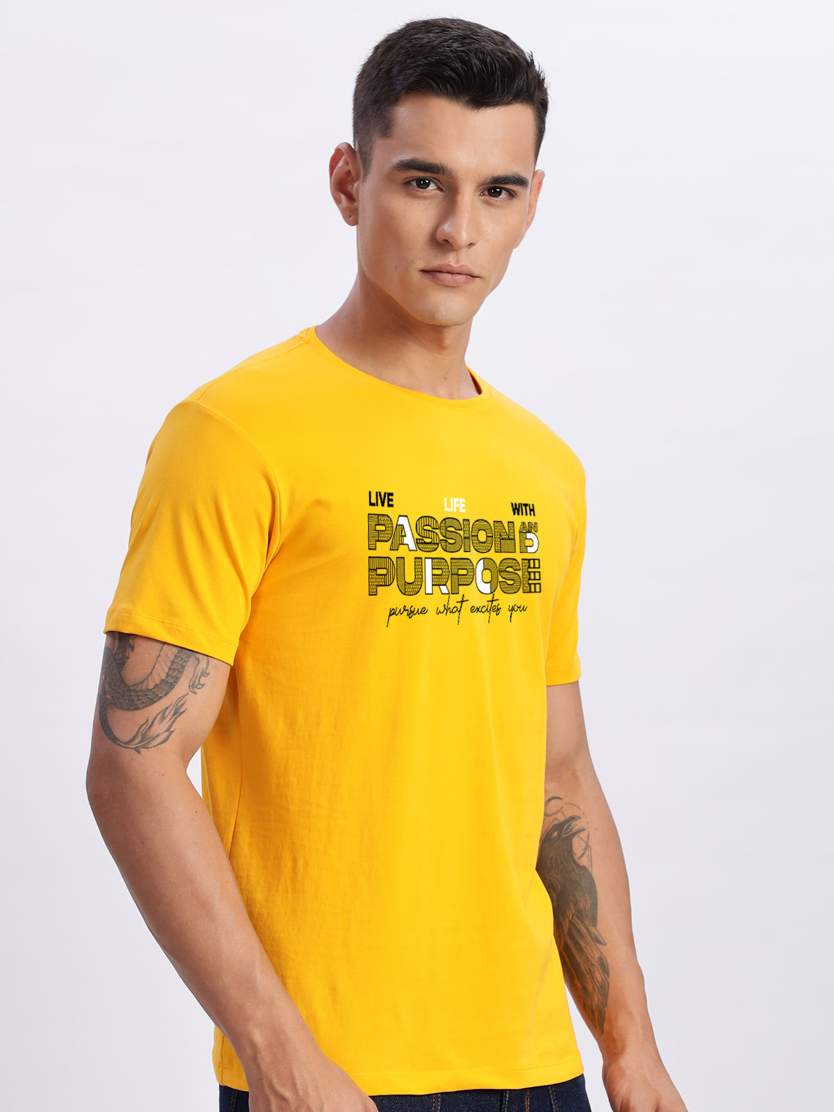 Lycra Cotton Regular Fit T-Shirt
