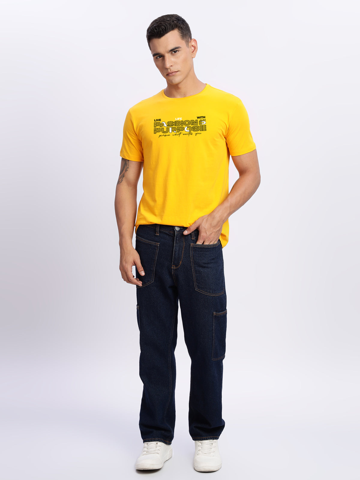 Lycra Cotton Regular Fit T-Shirt