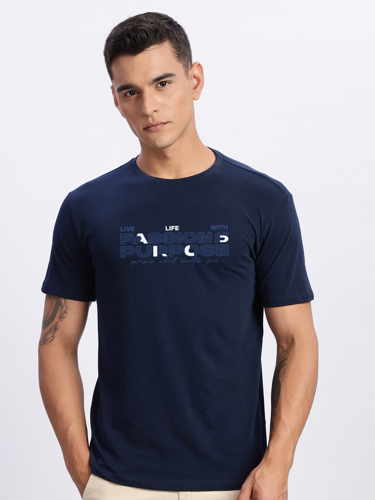 Lycra Cotton Regular Fit T-Shirt