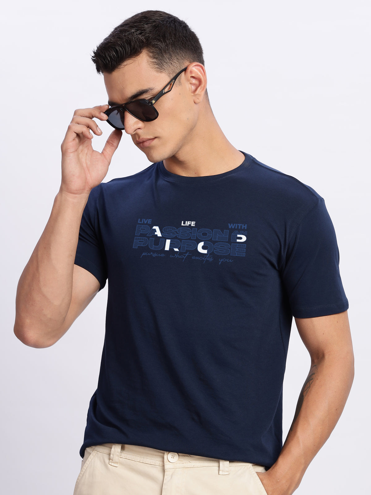 Lycra Cotton Regular Fit T-Shirt