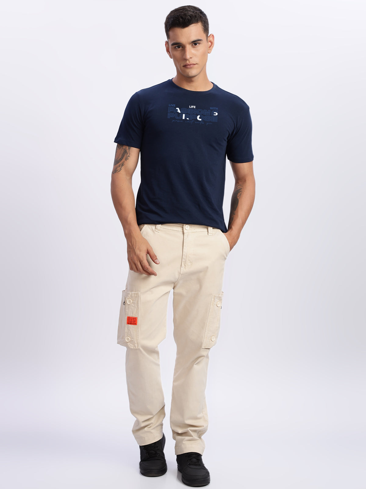 Lycra Cotton Regular Fit T-Shirt