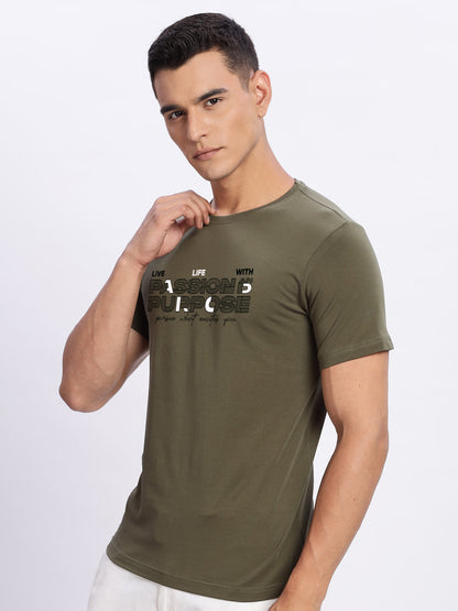 Lycra Cotton Regular Fit T-Shirt