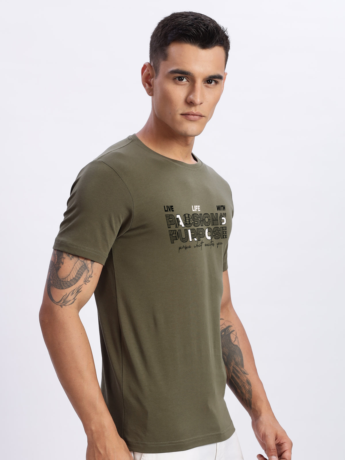 Lycra Cotton Regular Fit T-Shirt