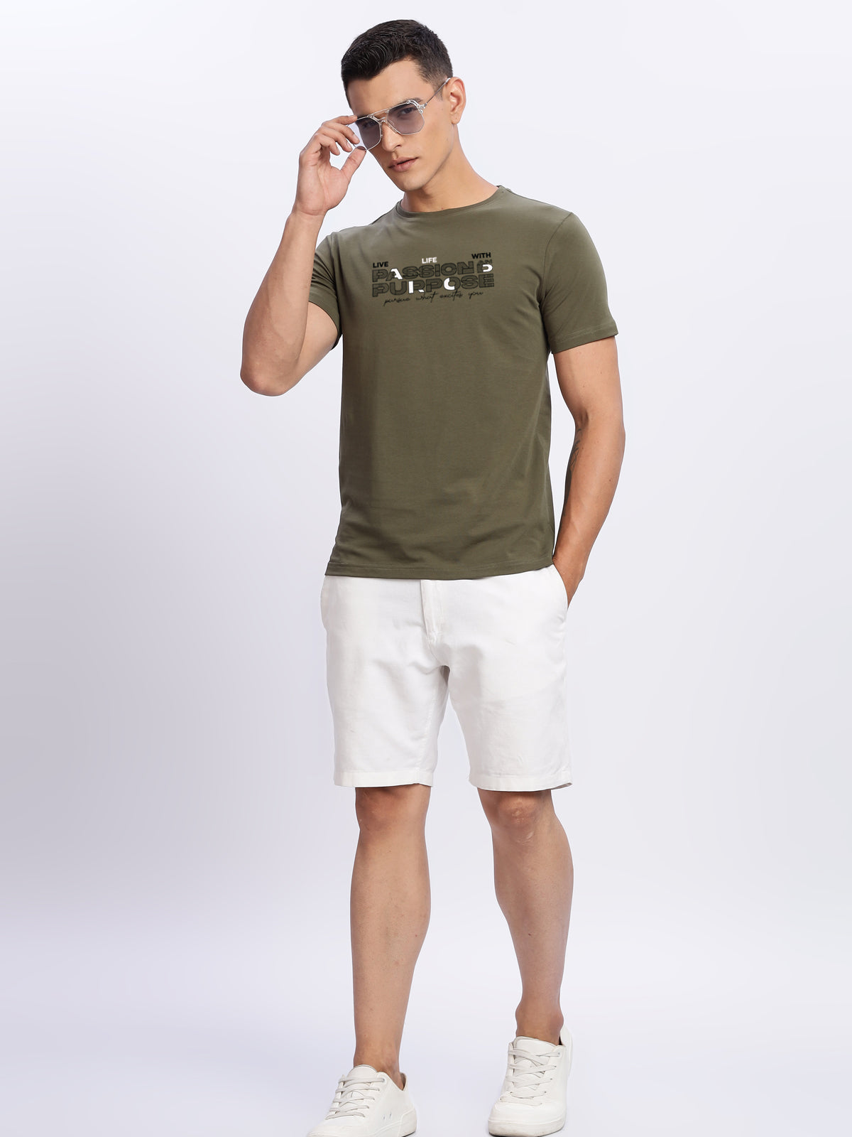 Lycra Cotton Regular Fit T-Shirt