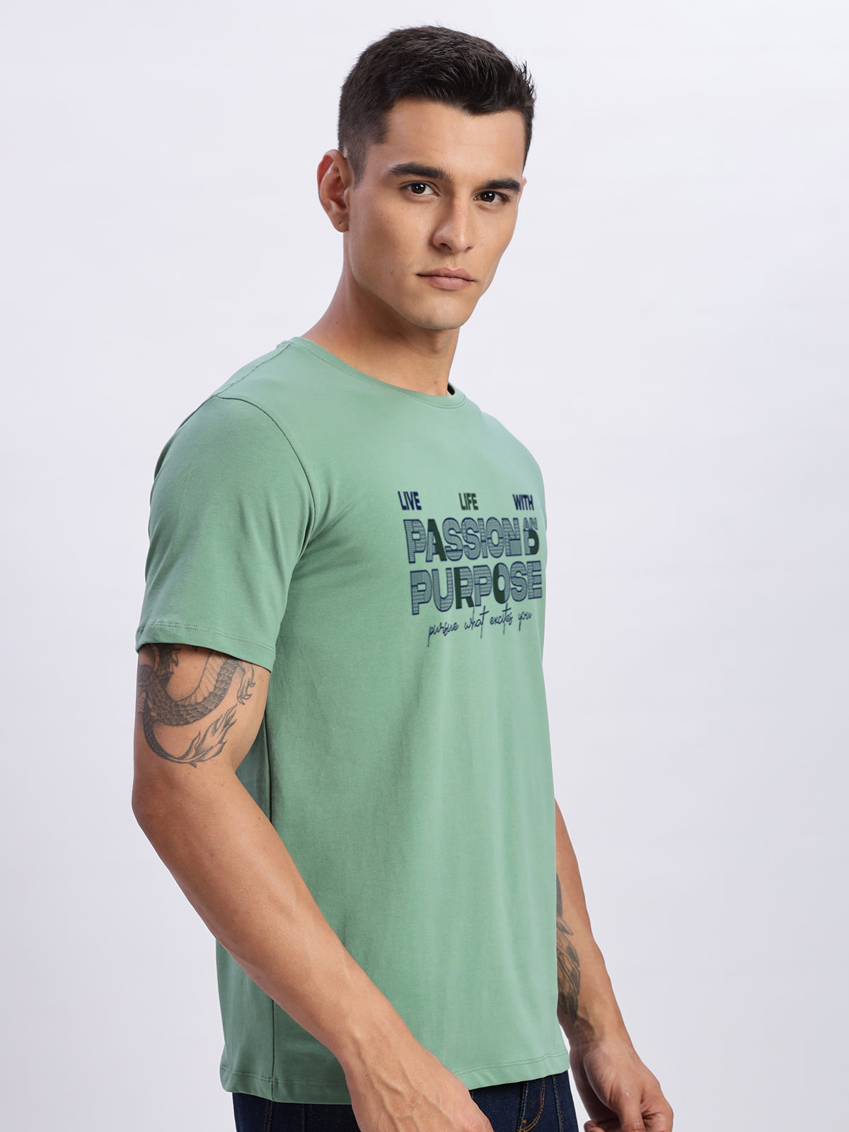 Lycra Cotton Regular Fit T-Shirt