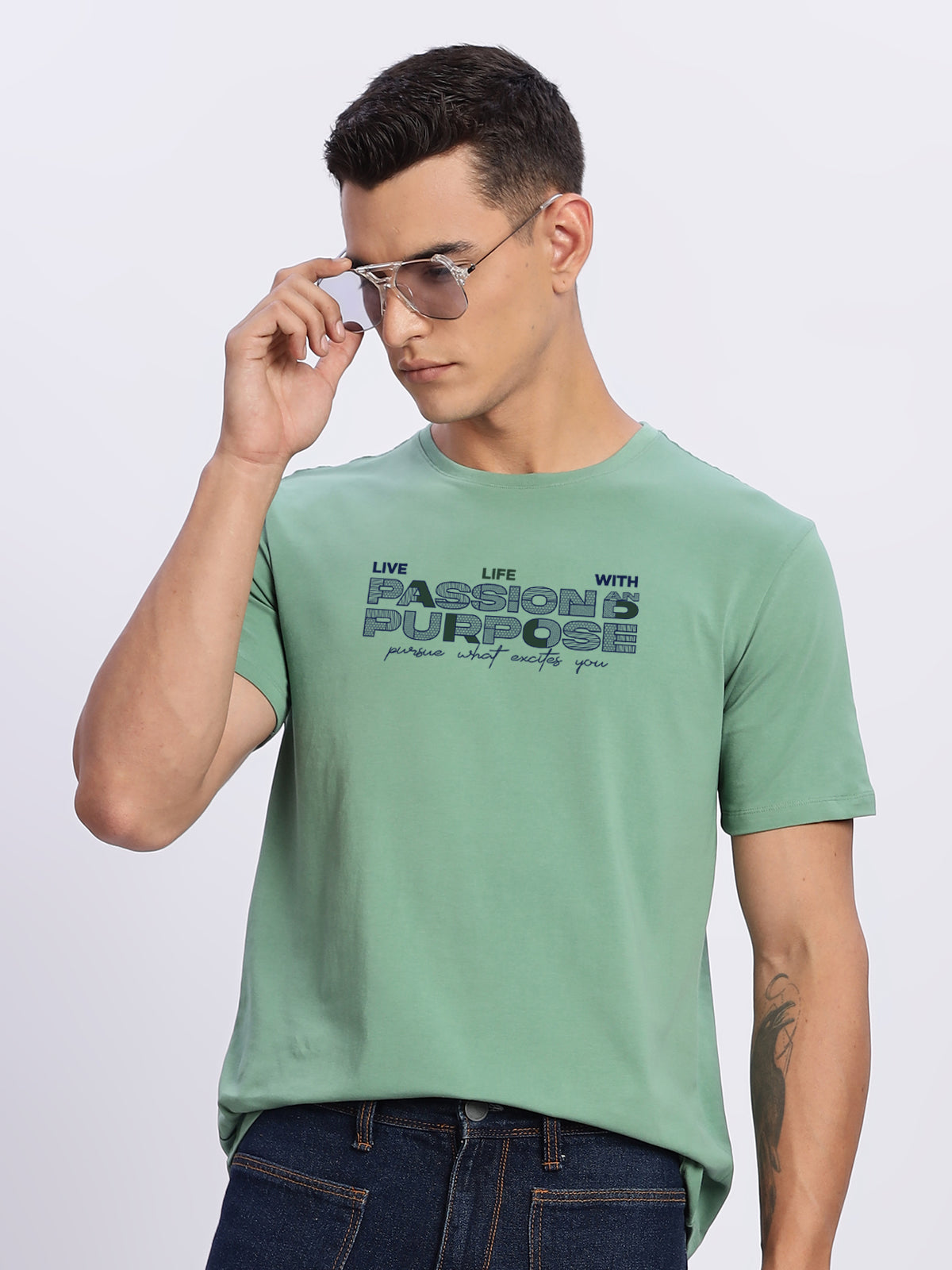 Lycra Cotton Regular Fit T-Shirt