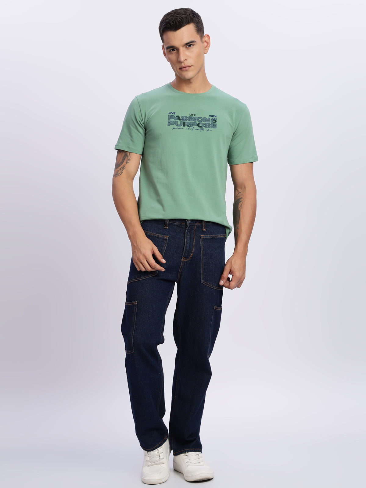 Lycra Cotton Regular Fit T-Shirt