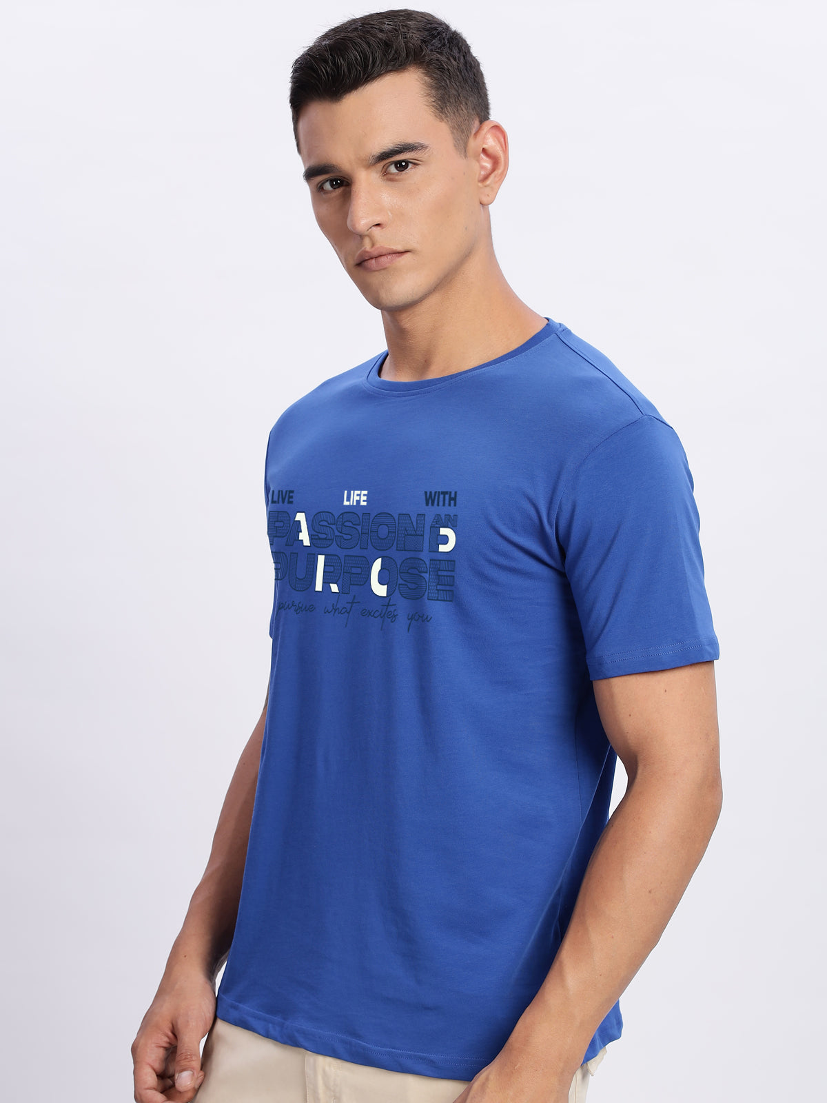 Lycra Cotton Regular Fit T-Shirt