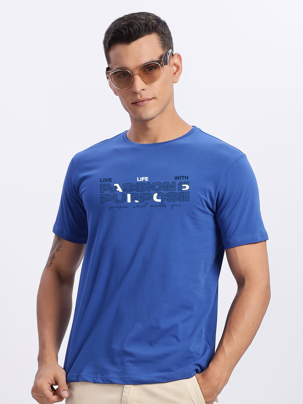 Lycra Cotton Regular Fit T-Shirt