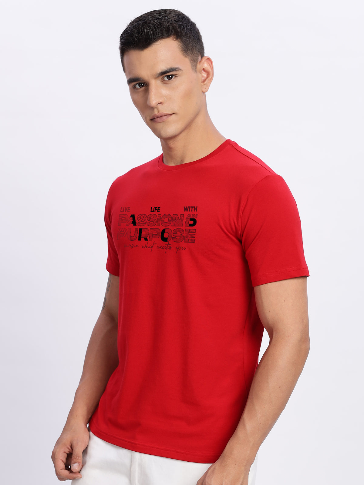 Lycra Cotton Regular Fit T-Shirt