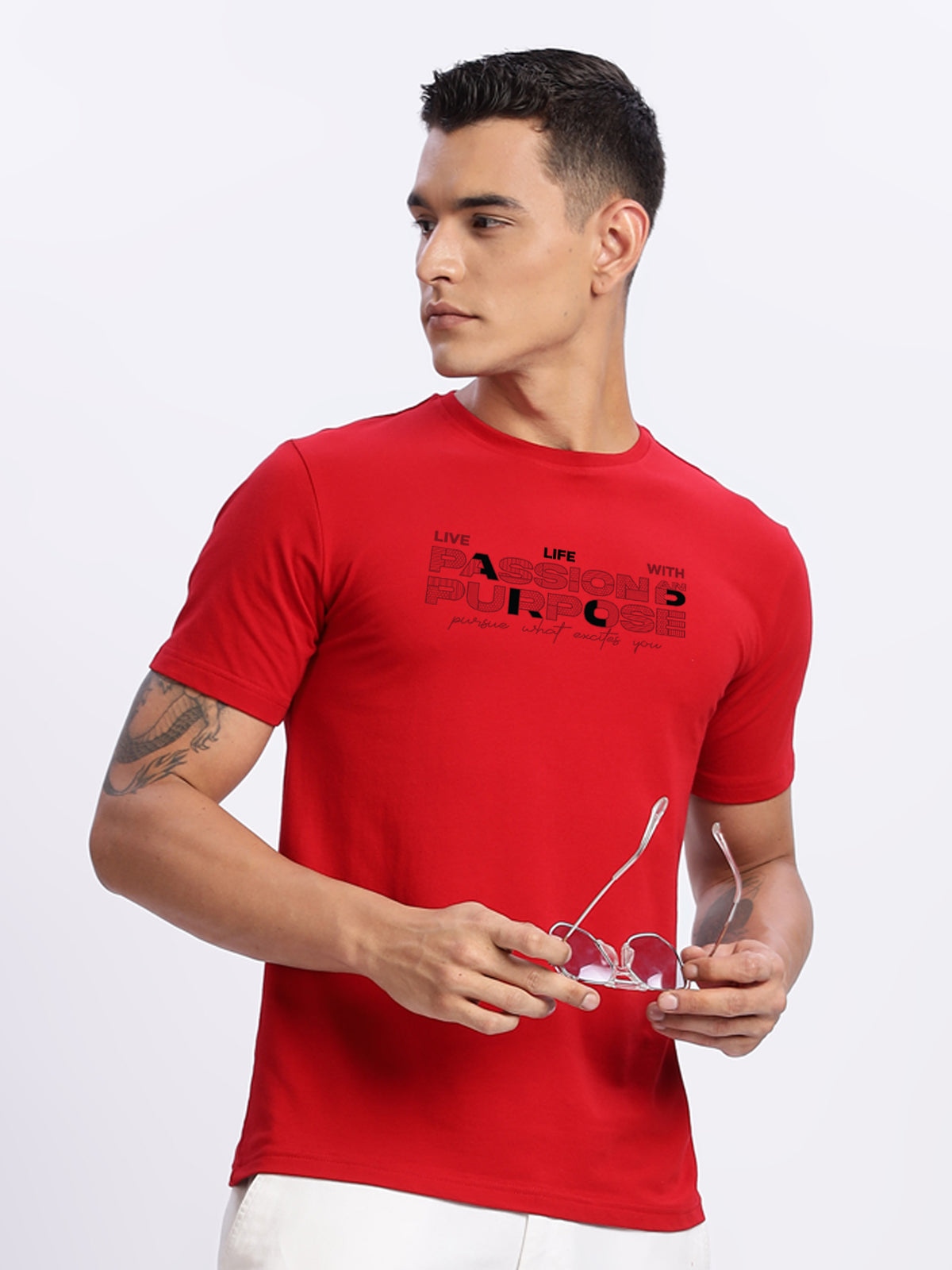 Lycra Cotton Regular Fit T-Shirt