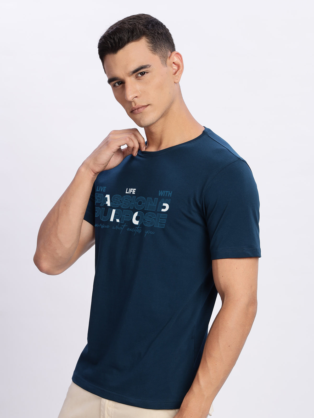 Lycra Cotton Regular Fit T-Shirt
