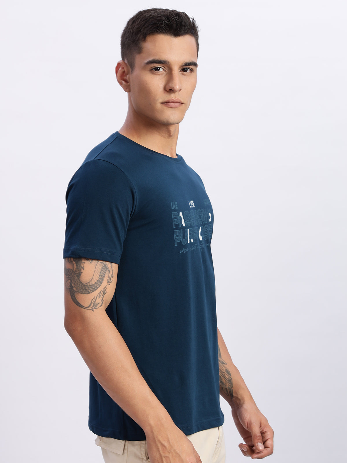 Lycra Cotton Regular Fit T-Shirt