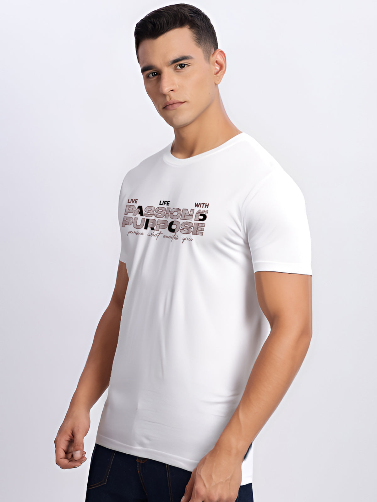 Lycra Cotton Regular Fit T-Shirt