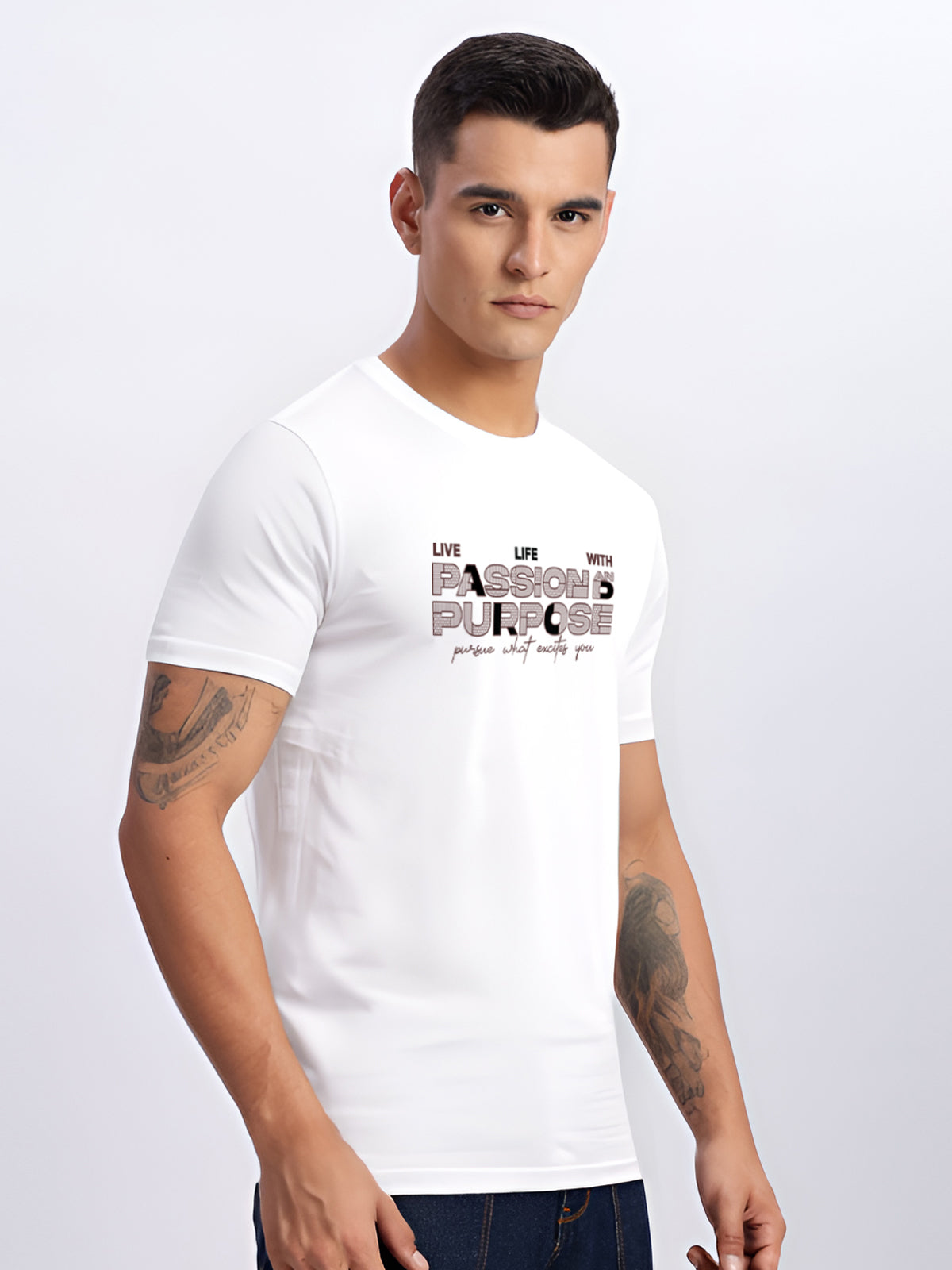 Lycra Cotton Regular Fit T-Shirt