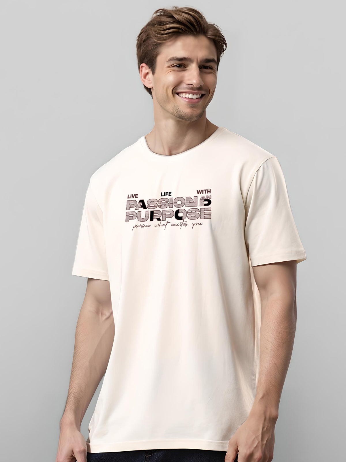 Lycra Cotton Regular Fit T-Shirt