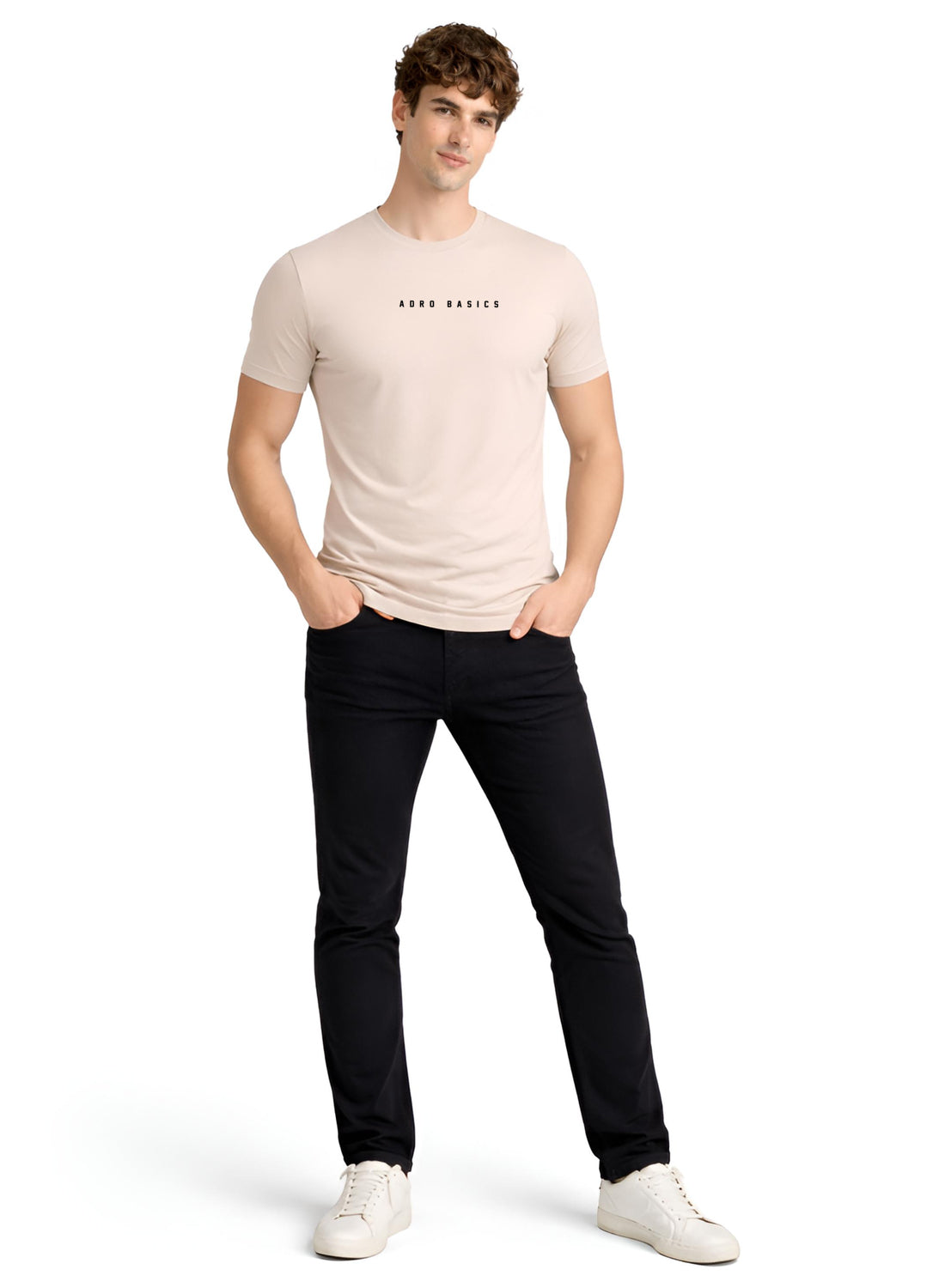 Adro Mens Minimal Printed T-Shirt | 100% Breathable Soft Cotton T shirt | Stylish Casual Tshirt for Summer Regular Fit Tee