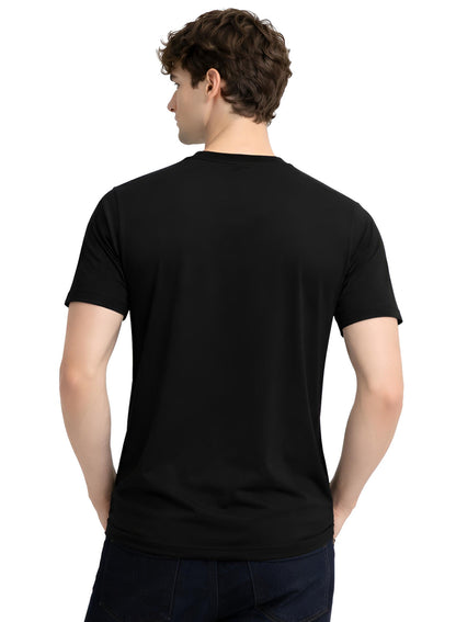 Adro Mens Minimal Printed T-Shirt | 100% Breathable Soft Cotton T shirt | Stylish Casual Tshirt for Summer Regular Fit Tee