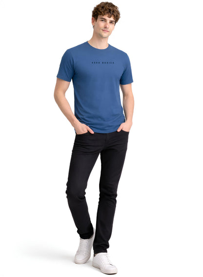 Adro Mens Minimal Printed T-Shirt | 100% Breathable Soft Cotton T shirt | Stylish Casual Tshirt for Summer Regular Fit Tee